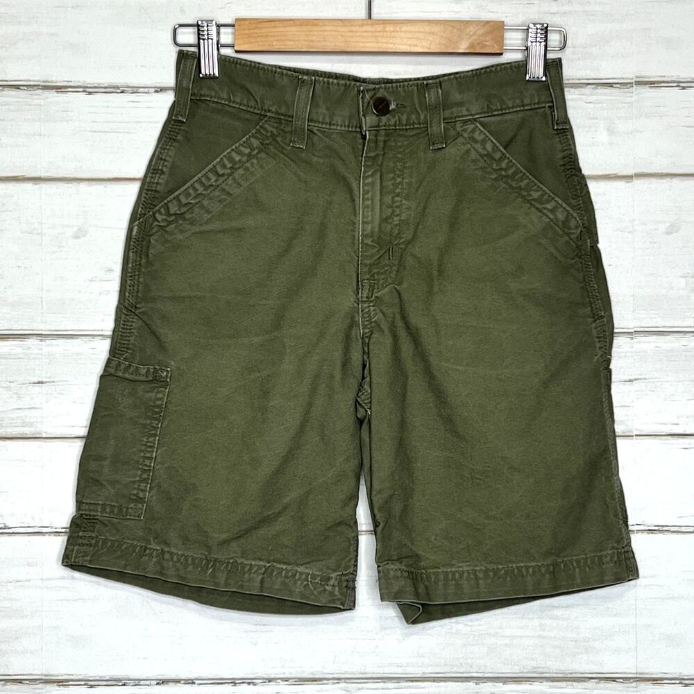 Carhartt Olive Green Cargo Shorts Boys Size 12